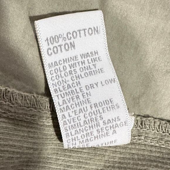 Standard James Perse Button Down Shirt Women's Size 3 / Large Olive Green Top - Picture 5 of 8